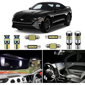 Super Bright 6000K White LED Interior Light Bulbs Kit Package for Ford Mustang 2015 2016 2017 2018 2019 2020 + Install Tool