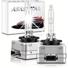 D1S Xenon Bulbs 35W 8000K Xenon Headlights Cool White Standard Brightness High/Low Beam Replacement Lamp, 2 Pcs