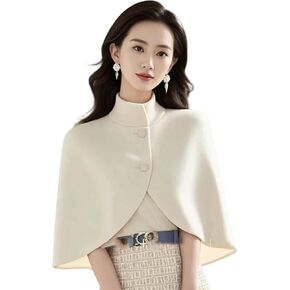 Women's 2024 Fall Winter Tweed Blazer Fashion Elegant Casual Double-Breasted Open Front Office Solid Jacket JA002L White