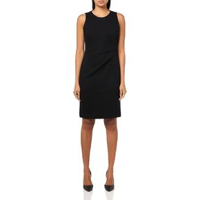 Anne Klein Women's Round Nk Side Pleated Dress