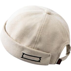 Vintage Brimless Hats for Men Retro Doker Hat Sailor Fisherman Leon Hat Casual No Visor Skullcap Beanie Hip Hop Hats