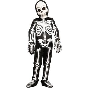 Spooktacular Creations Halloween Fierce 3D Skeleton Costume Set for Kids Halloween Dress Up, Role-play, Carnival Cosplay