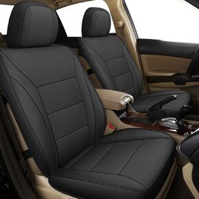 GXT Custom Fit Car Seat Cover for Select 2018 2019 2020 2021 2022 Honda Accord EX-L, Touring, Sport, EX, Hybrid - Full Set with Water-Resistant Breathable Microfiber Leather (Black)