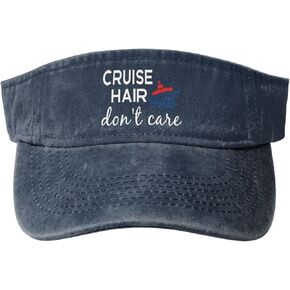 Cruise Hair Don't Care Sun Visor Hats Women Men, Protection Adjustable Baseball Cap for Beach Golf Running Tennis