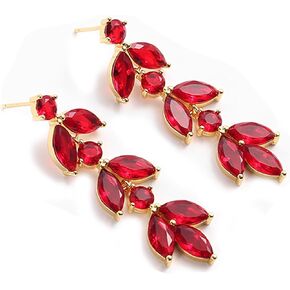Cubic Zirconia Wedding Earrings for Bridal Elegant Rhinestone Crystal Drop Dangle Earrings for Women Bridesmaids Guest Party Prom Jewelry Trendy