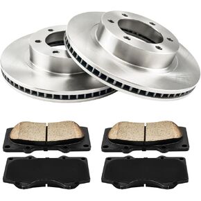 31327 D976 Torchtree Front Brake Kit, Disc Brake Rotors and Brakes Pads Kit Compatible with Tacoma 2005-2021, 4Runner 2003-2009, FJ Crui-ser 2007-2014, Automotive Replacement Brake Kits, 6pcs