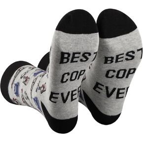 1 Pairs Funny Policeman Socks Police Officer Gift Police Socks Policewoman Gift Police Academy Gift Cop Gift Socks