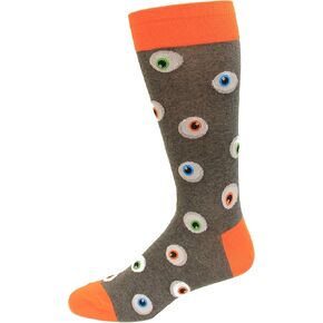 Hot Sox Men's Eyeballs Crew Sock 1 Pair