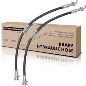 A-Premium Front Driver and Passenger Brake Hydraulic Hose Compatible with Select Honda and Isuzu Models - Passport 1998-2001, Amigo 1998-2000, Axiom 2002, Rodeo 1998-2001, Rodeo Sport 2001(Pack of 2)