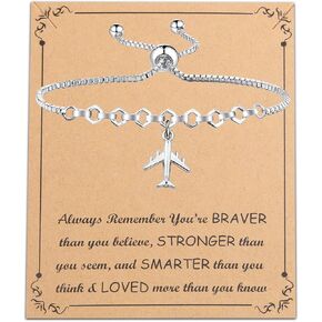 Airplane Bracelet Aircraft Pendant Flight Attendant Jewelry Pilot Gifts for Aviation Traveler (bracelet) in Kuwait