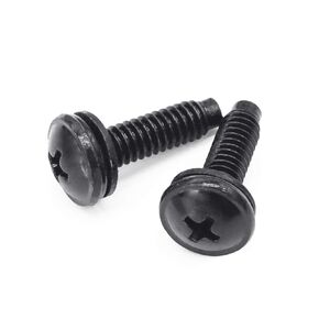Aiwaiufu 50 Packs 10-32 Rack Screws, Rack Mount Screws with Nylon Washers for Server Rack, Network Rack, Audio Rack, etc.