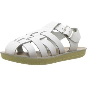 Salt Water Sandals by Hoy Shoe Baby Girls Sun-San Sailor Flat Sandal, Gold, 11 Infant