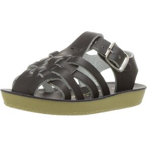 صنادل المياه المالحة من Hoy Shoe صندل مسطح للفتيات الصغيرات Sun-San Sailor، ذهبي، 11 رضيع