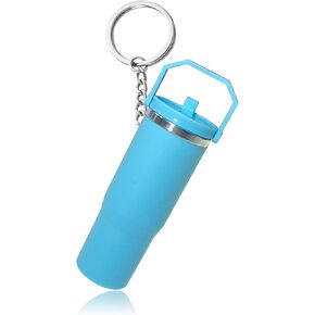 LAEKOU Mini Tumbler Keychain Chapstick Holder, Cute Cup Keychain, Key Chains Charms Accessories for Lip Balm Bag Backpack