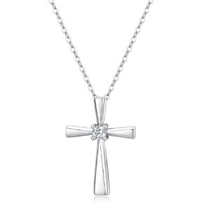 GAVU 925 Sterling Silver Small Cross Necklace for Women, Silver Necklace/Gold Necklace