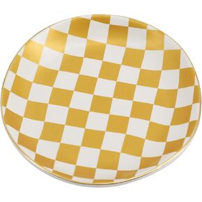 COLLECTIVE HOME - Chessboard Jewelry Tray: Elegant Black & Gold Checkered Design, Luxurious Decorative Tray, Perfect for Displaying Jewelry, Ideal for Dressing Table or Vanity (Balck)