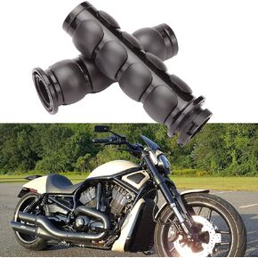 Pair of 1" Dual Motorcycle Bar End Hand Grips Handlebar for Cruisers Harley Yamaha Suzuki-Silver in Kuwait