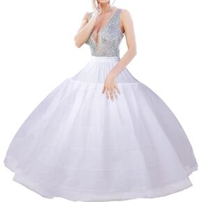 SHEJIZE Women’s Petticoat Skirt Crinoline for Women Hoop Skirt Petticoat Underskirt Half Slips (Plus Size Petticoat)