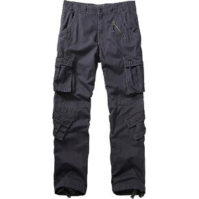 Men's Camo Cargo Work Pants Cotton Casual Wild BDU Tactical Combat Ripstop Military Trousers with Multi Pockets