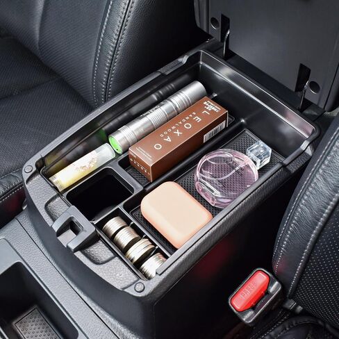 TACORBO Center Console Tray Compatible with Nissan Rogue 2014-2020 and Rogue Sport 2017-2022 Accessories, Armrest Secondary Storage Box, Also Fit Murano 2015-2023 2024 Interior ABS Insert Tray, Black in Kuwait