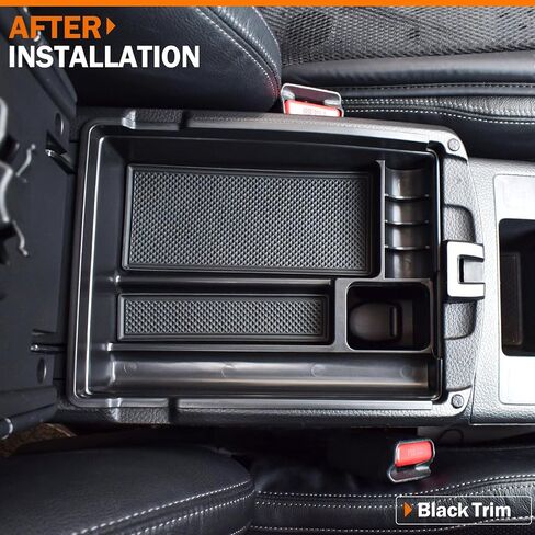 TACORBO Center Console Tray Compatible with Nissan Rogue 2014-2020 and Rogue Sport 2017-2022 Accessories, Armrest Secondary Storage Box, Also Fit Murano 2015-2023 2024 Interior ABS Insert Tray, Black in Kuwait