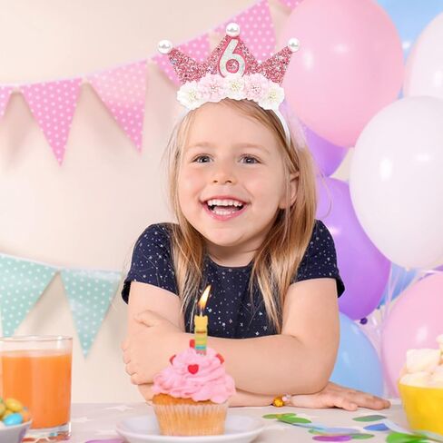 Semato 6th Birthday Decorations for Girl 6th Birthday Crown Princess Birthday Girl Headband 6th Birthday Gifts for Girls in Saudi Arabia