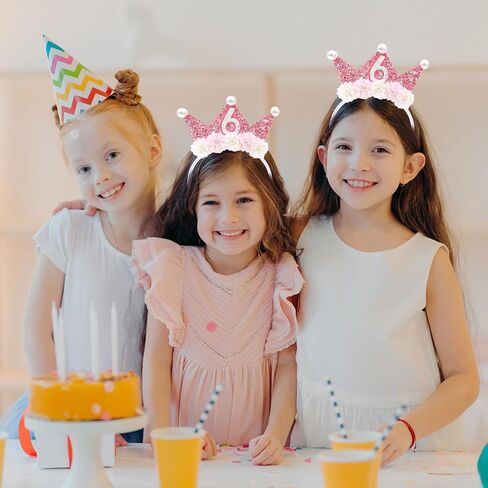 Semato 6th Birthday Decorations for Girl 6th Birthday Crown Princess Birthday Girl Headband 6th Birthday Gifts for Girls in Saudi Arabia