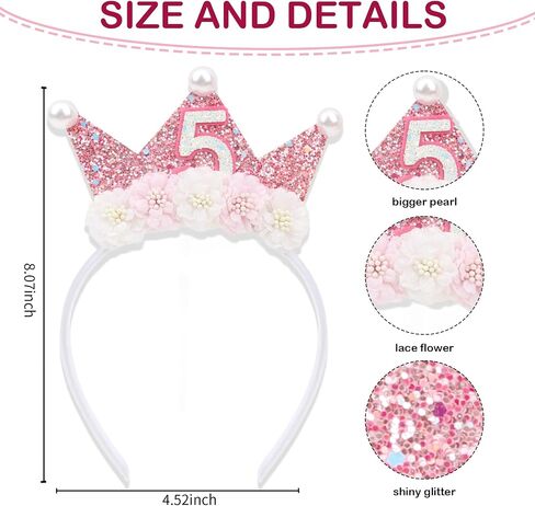 Semato 6th Birthday Decorations for Girl 6th Birthday Crown Princess Birthday Girl Headband 6th Birthday Gifts for Girls in Saudi Arabia