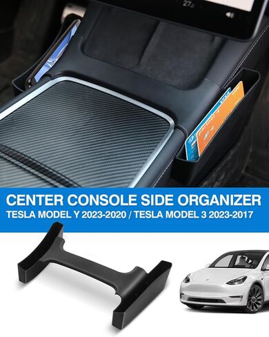 صينية تنظيم جانبية لوحدة التحكم المركزية لطراز تسلا Y 2025 2024-2020 / طراز تسلا 3 2024-2017 صندوق تخزين مسند الذراع لوحدة التحكم الجانبية نموذج Y موديل 3 ملحقات 1 قطعة in Kuwait