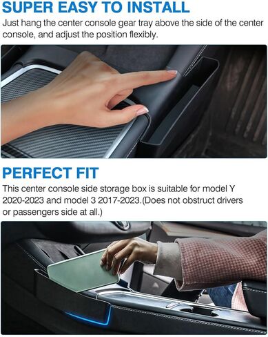 صينية تنظيم جانبية لوحدة التحكم المركزية لطراز تسلا Y 2025 2024-2020 / طراز تسلا 3 2024-2017 صندوق تخزين مسند الذراع لوحدة التحكم الجانبية نموذج Y موديل 3 ملحقات 1 قطعة in Kuwait