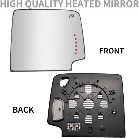 Passenger Side Mirror Replacement for Chevrolet Silverado 1500 GMC Sierra 1500 2014-2017& Chevy Silverado 2500 3500 GMC Sierra 2500 3500 2015-2017, Right Upper Tow Towing Mirror Glass Heated in Kuwait