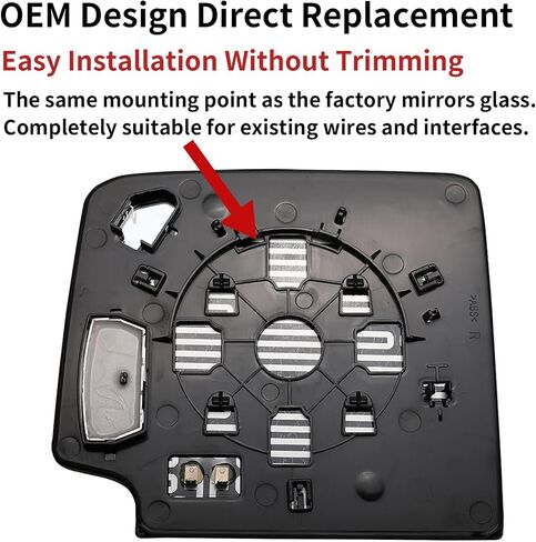 Passenger Side Mirror Replacement for Chevrolet Silverado 1500 GMC Sierra 1500 2014-2017& Chevy Silverado 2500 3500 GMC Sierra 2500 3500 2015-2017, Right Upper Tow Towing Mirror Glass Heated in Kuwait