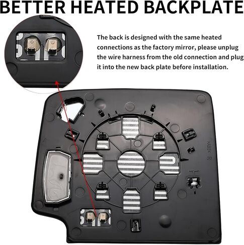 Passenger Side Mirror Replacement for Chevrolet Silverado 1500 GMC Sierra 1500 2014-2017& Chevy Silverado 2500 3500 GMC Sierra 2500 3500 2015-2017, Right Upper Tow Towing Mirror Glass Heated in Kuwait