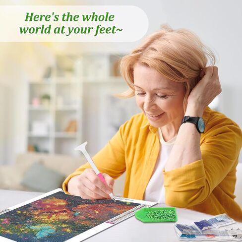 AIRDEA Diamond Art Paintings Kits for Adults,Gnome Diamond Art Kits for Adults,12x16 Inch DIY Diamond Art Paintings Kits Bird,Animal and Gnome Diamond Art Painting Set for Beginner in Saudi Arabia