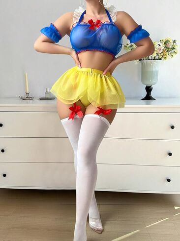 مثير تنورة قصيرة تأثيري مجموعة الملابس الداخلية حلي الزي in Kuwait