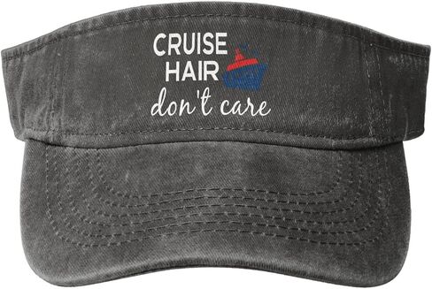Cruise Hair Don't Care Sun Visor Hats Women Men, Protection Adjustable Baseball Cap for Beach Golf Running Tennis in Kuwait