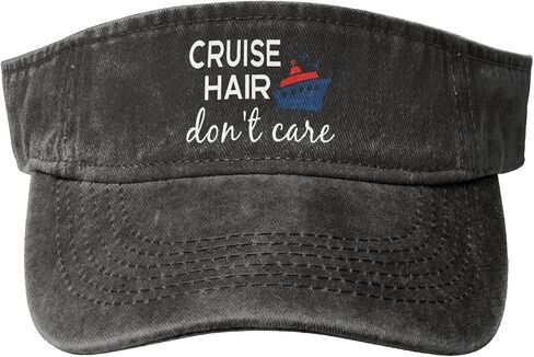 Cruise Hair Don't Care Sun Visor Hats Women Men, Protection Adjustable Baseball Cap for Beach Golf Running Tennis in Kuwait