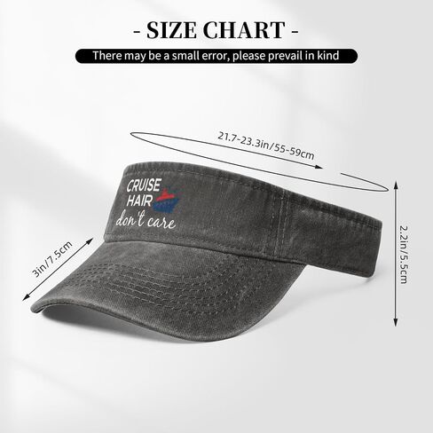 Cruise Hair Don't Care Sun Visor Hats Women Men, Protection Adjustable Baseball Cap for Beach Golf Running Tennis in Kuwait