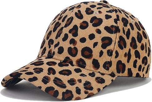 Adjustable Baseball Cap Leopard Print Hat Cotton Sunhat Headwear Outdoor Shade Sports Cap in Kuwait