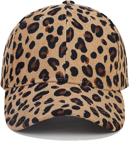 Adjustable Baseball Cap Leopard Print Hat Cotton Sunhat Headwear Outdoor Shade Sports Cap in Kuwait