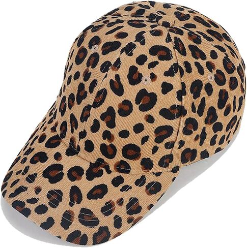 Adjustable Baseball Cap Leopard Print Hat Cotton Sunhat Headwear Outdoor Shade Sports Cap in Kuwait