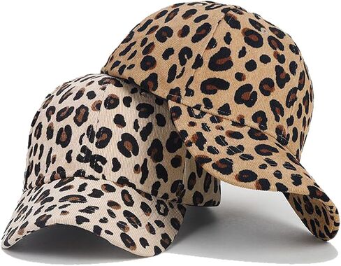 Adjustable Baseball Cap Leopard Print Hat Cotton Sunhat Headwear Outdoor Shade Sports Cap in Kuwait