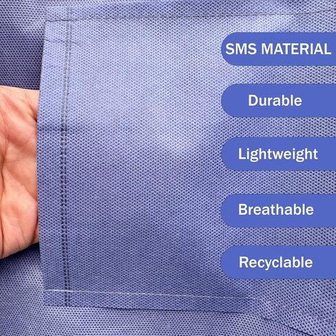 Lab Coats 10 Pack Disposable Waterproof for Paintings, Work, Dental, Breathable Durable, Jacket PPE, Pockets in Saudi Arabia