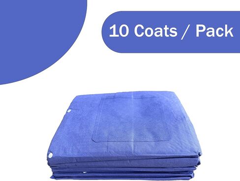 Lab Coats 10 Pack Disposable Waterproof for Paintings, Work, Dental, Breathable Durable, Jacket PPE, Pockets in Saudi Arabia