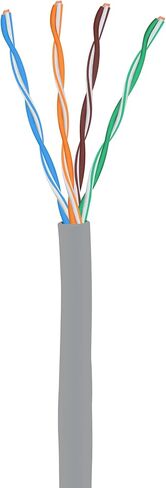 CAT5E Riser (CMR), 1000ft, UTP 24AWG, Solid Bare Copper, 350MHz, UL Certified, Easy to Pull (Reelex II) Box, Bulk Ethernet Cable, Yellow in Kuwait