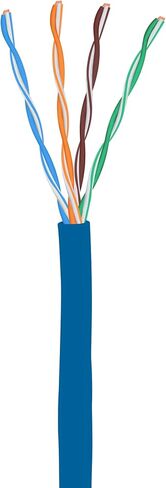 CAT5E Riser (CMR), 1000ft, UTP 24AWG, Solid Bare Copper, 350MHz, UL Certified, Easy to Pull (Reelex II) Box, Bulk Ethernet Cable, Yellow in Kuwait