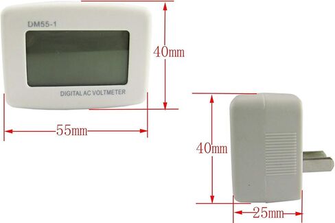 Yeeco LCD Digital Voltmeter, Flat US Plug Volt Panel Meter AC 80-300V, Voltage Tester 110V 220V, Voltage Measuring Monitor, Gauge Household Power Amp Meter in Kuwait