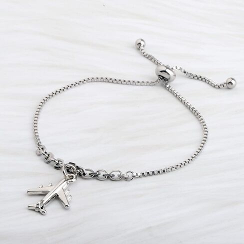 Airplane Bracelet Aircraft Pendant Flight Attendant Jewelry Pilot Gifts for Aviation Traveler (bracelet) in Kuwait