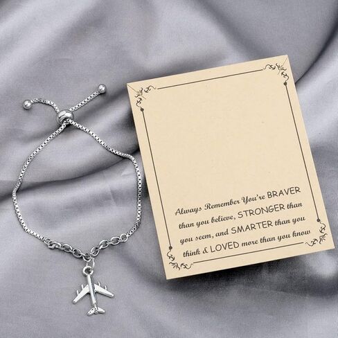 Airplane Bracelet Aircraft Pendant Flight Attendant Jewelry Pilot Gifts for Aviation Traveler (bracelet) in Kuwait