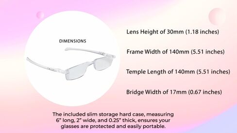 Calabria Twist Flat Folding Reading Glasses Rimless Ultra Thin Foldable Compact Readers Travel Portable Eyeglasses Slim Case in Kuwait